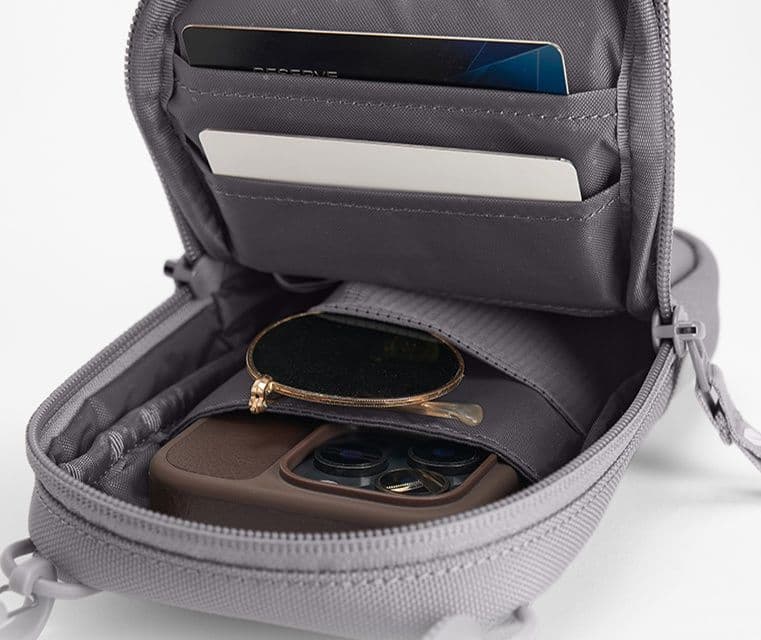 ショルダーバッグメンズ スマホ 多機能コンパクト合皮スマホポーチ