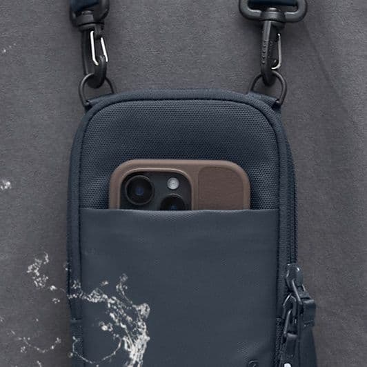 ショルダーバッグメンズ スマホ 多機能コンパクト合皮スマホポーチ