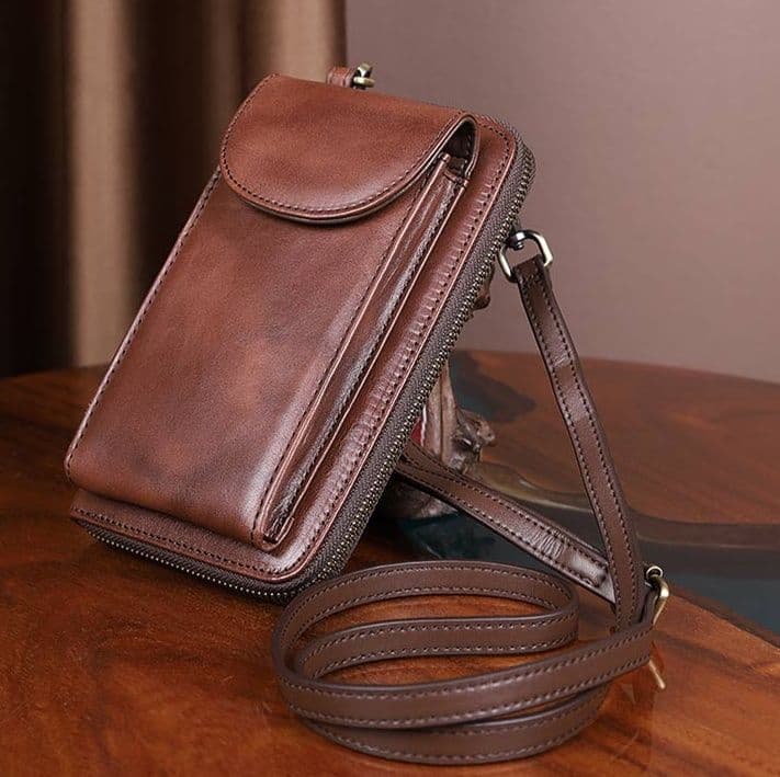 ショルダーバッグメンズ 財布 多機能ミニショルダーレザー財布