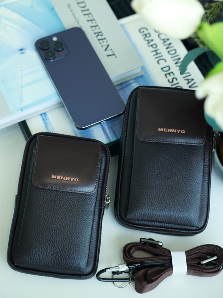 ショルダーバッグメンズ スマホ 高級本革ポーチ縦型ショルダー