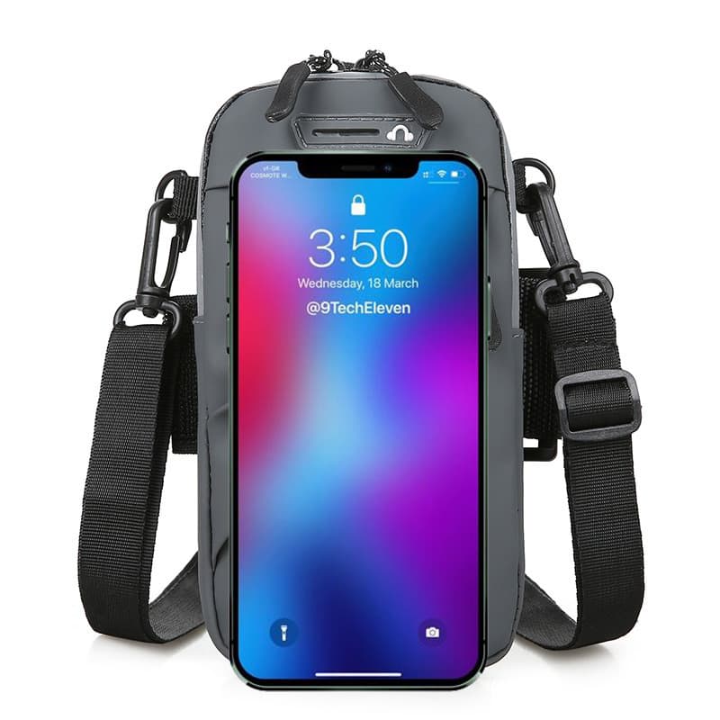 ショルダーバッグメンズ スマホ スポーツ向け多機能スマホショルダーポーチ