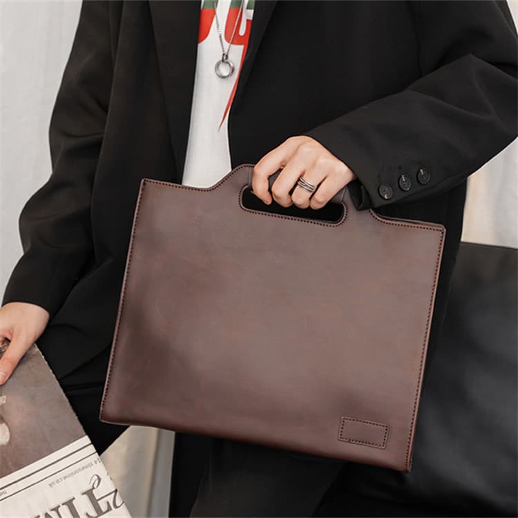 ショルダーバッグメンズ 復古調紳士用革風手提げ肩掛け鞄