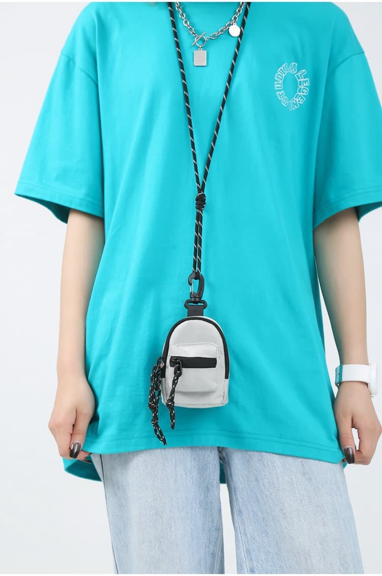ショルダーバッグメンズ 財布 ミニリュック型ネックレス財布