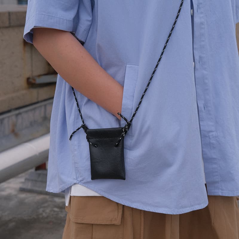 ショルダーバッグメンズ 財布 ミニマル紐掛けウォレット