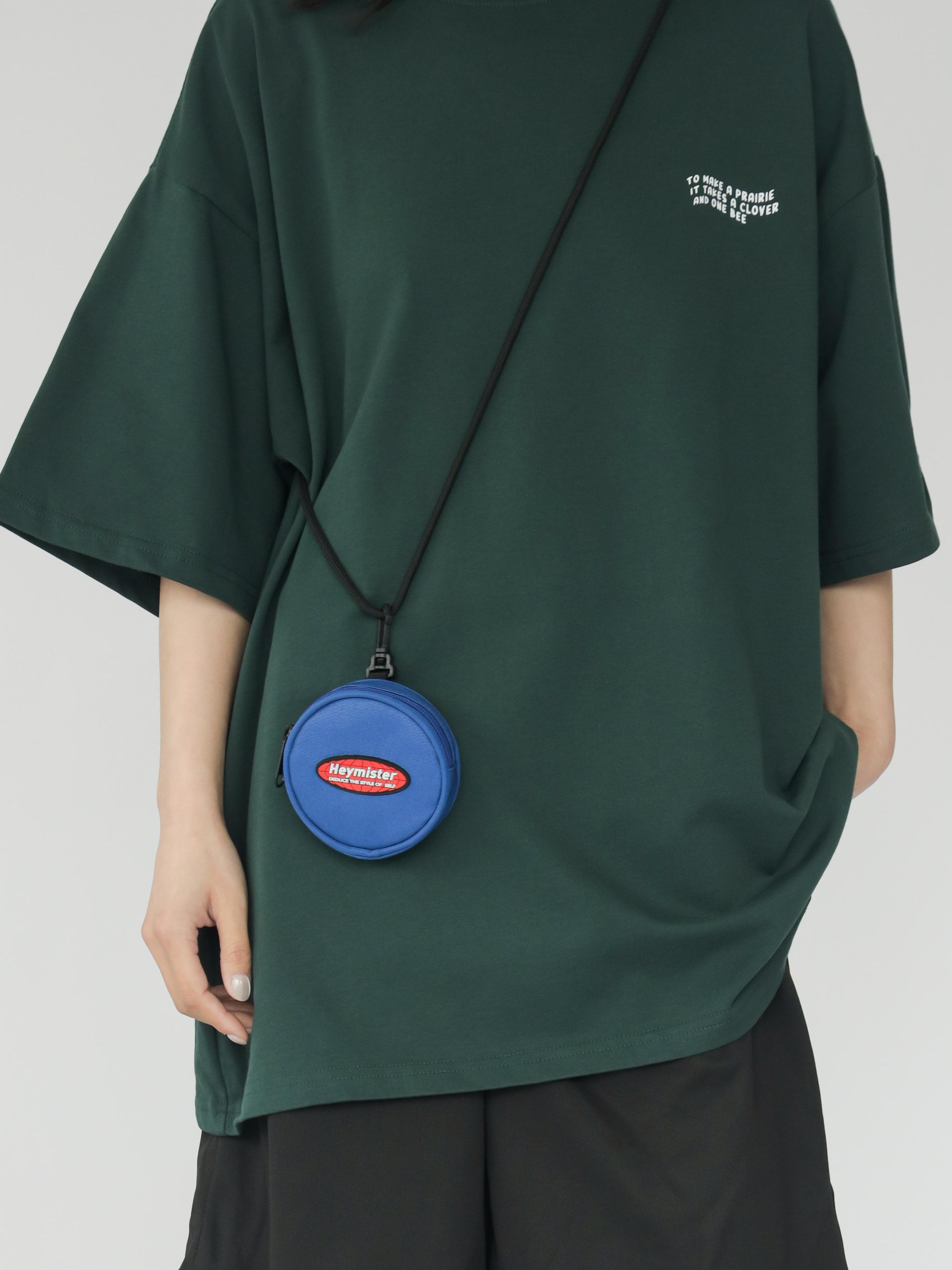 ショルダーバッグメンズ 財布 丸型ミニショルダー財布