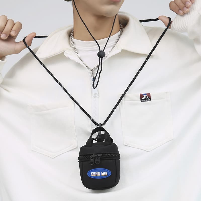 ショルダーバッグメンズ 財布 ネックストラップ式ミニ財布
