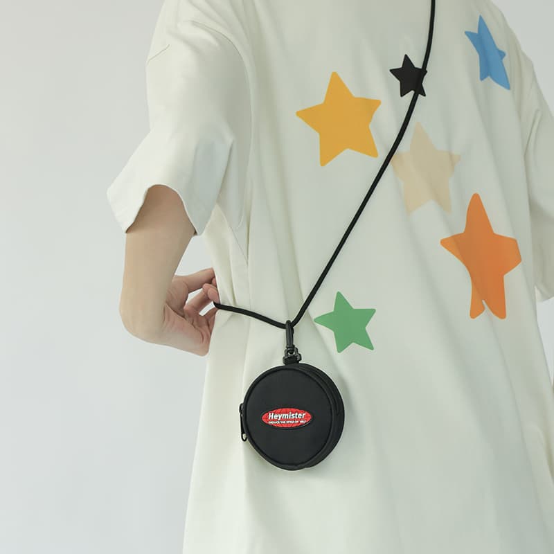 ショルダーバッグメンズ 財布 丸型ミニショルダー財布