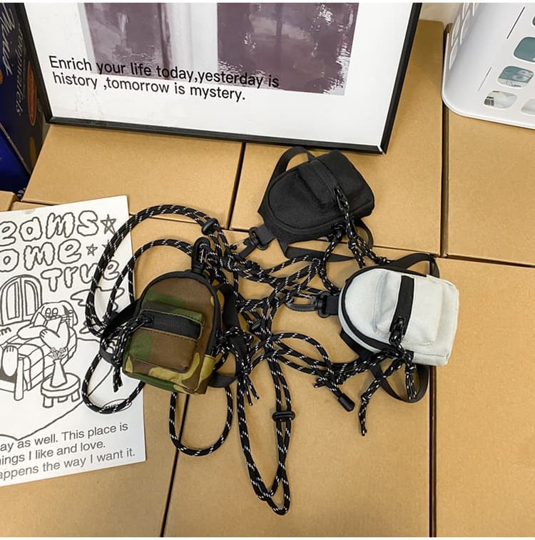 ショルダーバッグメンズ 財布 ミニリュック型ネックレス財布
