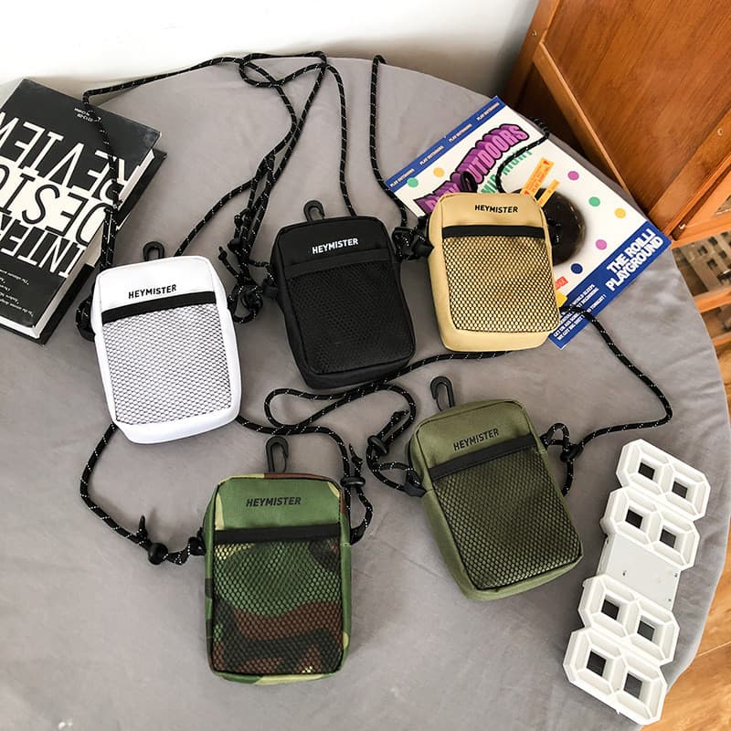 ショルダーバッグメンズ ミニ メッシュポケットミニショルダー